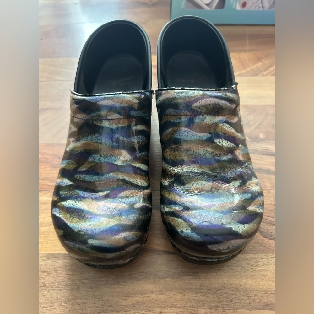 Dansko Multicolor Patterned Mules - image 1